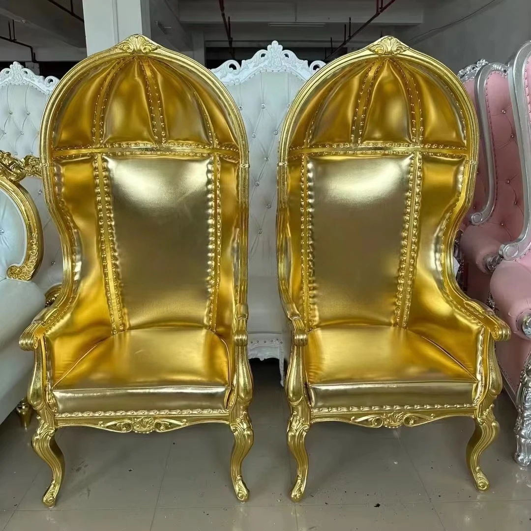 Royal Princess Luxury Wedding High Back Hotel Golden King Chair