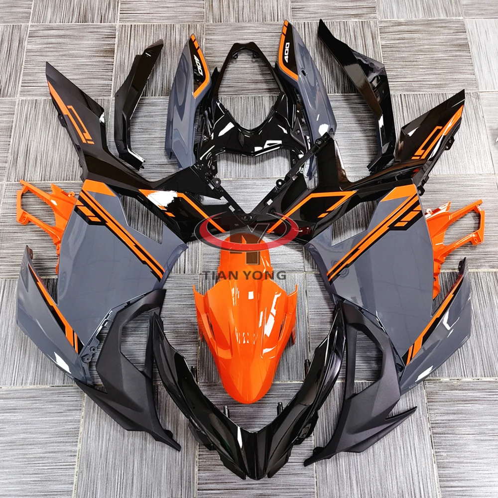 Orange cement gray line printing Motorcycle For Ninja400 Ninja 400 2018-2024 Full Fairing Kit Bodywork Cowling Injection