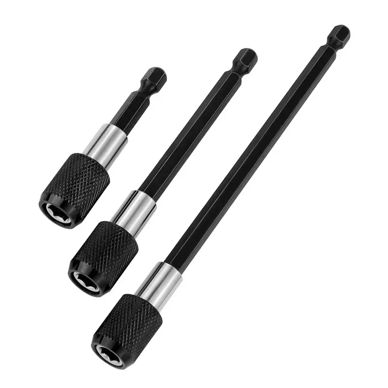 3PC Hexagonal Quick Release Self-locking Extension Rod Electric Drill Driver Quick Transfer Rod Screwdriver Extension Rod Tool