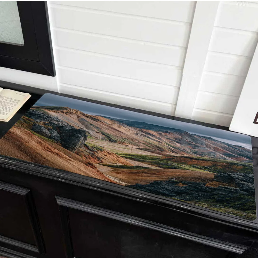 [2D Flat] 1pc Custom Personalized Mountain Valley Desk Mat Add Your Design Multi Sizes Office Gaming Decor