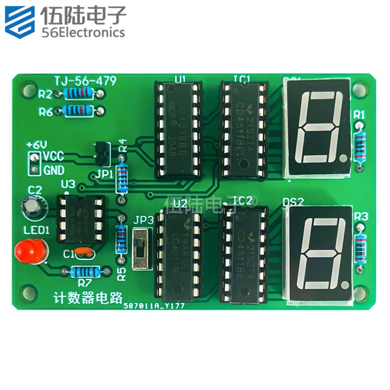 0-60 secondi Timer di conteggio cronometro semplice Kit fai da te digitale Kit di componenti elettronici per circuiti stampati