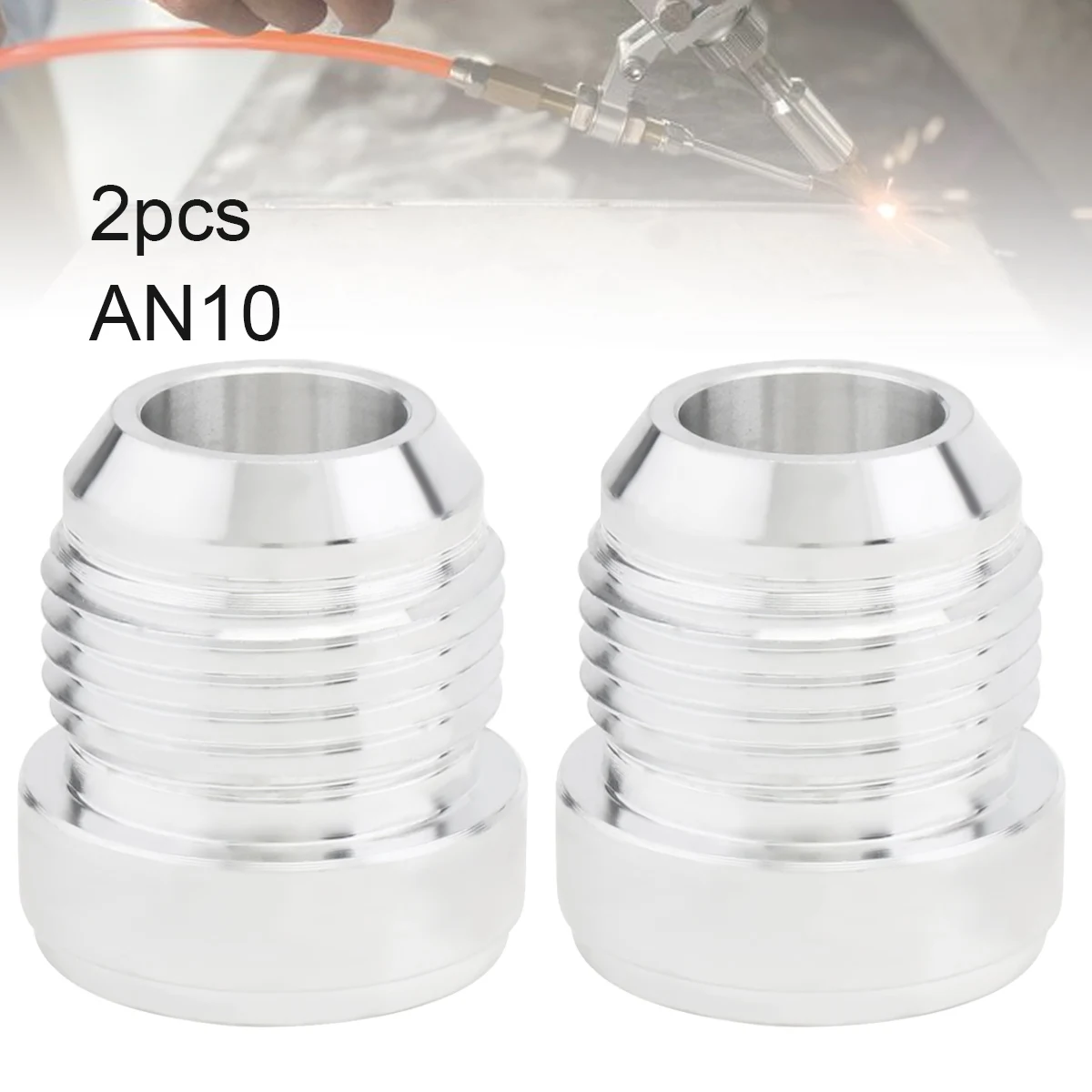 2pcs Aluminum Alloy 12AN Male Weld on Bung Fitting 12AN Male Flare Weldable Fuel Tank Fitting Adapter Connector