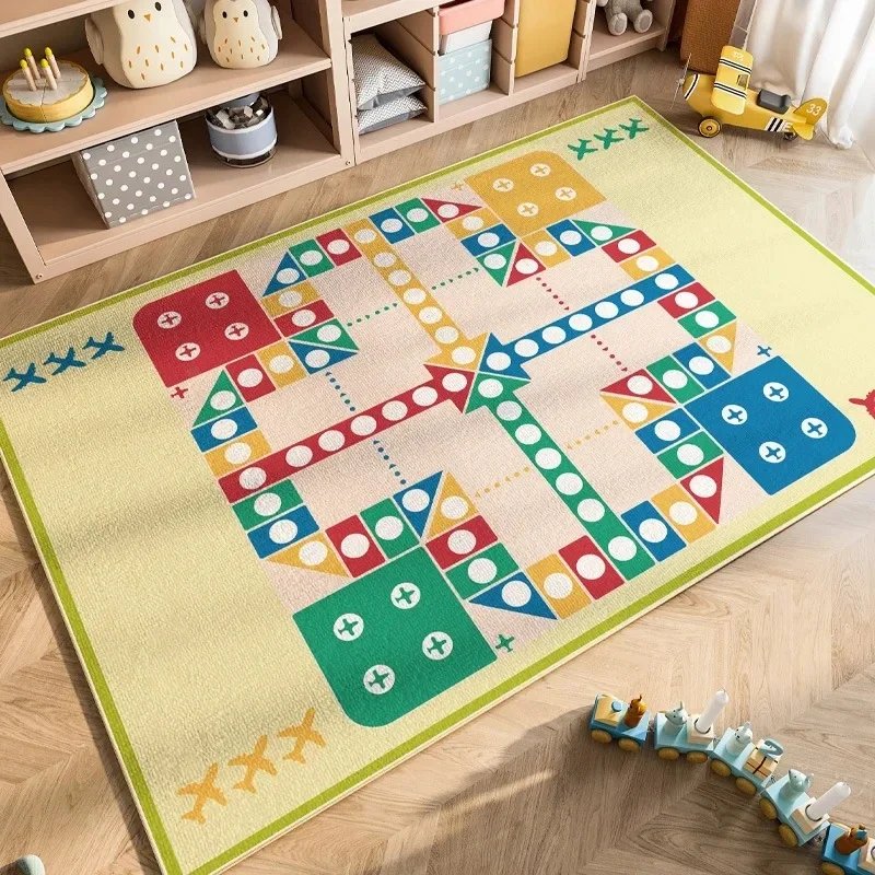 Cartoon Car Traffic Carpet Children's Room Climbing Mat Home Non-Slip and Dirt Resistant Living Room Mat Home Decoration Gift