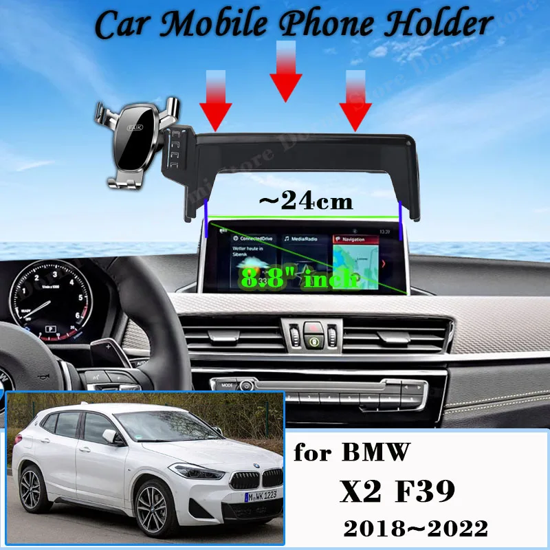 Car Mount for BMW X2 F39 2018 2019 2020 2021 2022 Screen Mobile Phone Holder GPS Bracket Smartphone Gravity Stand Accessories