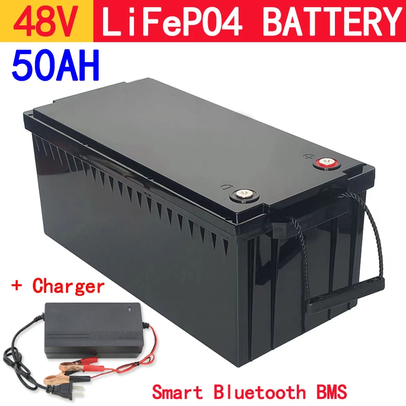 Lifepo4 48V 50Ah Lithium Battery Deep Cycle For 48v Rv Boat Telecom /Ups/Solar Energy Storage+10A Charger