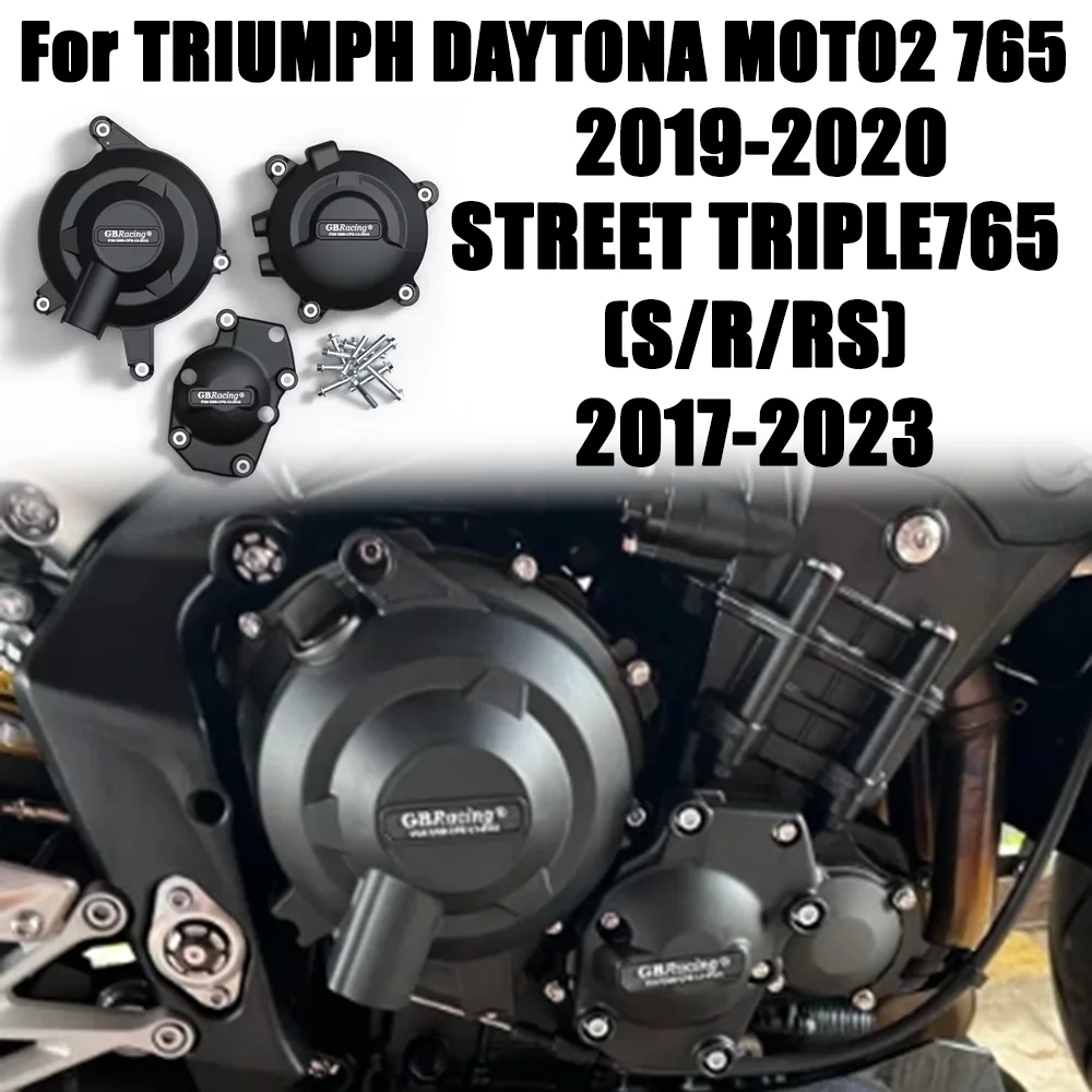 for Triumph Street Triple(S.R.RS) 765 2017-2023 DAYTONA MOTO2 765 2019-2020 Engine Cover Protection Set