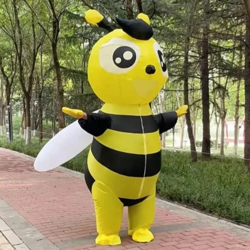 

Little Bee Cosplay Inflatable Costume Adult Bee Inflatable Suit Set Halloween Animal Themed Party Performance Costume