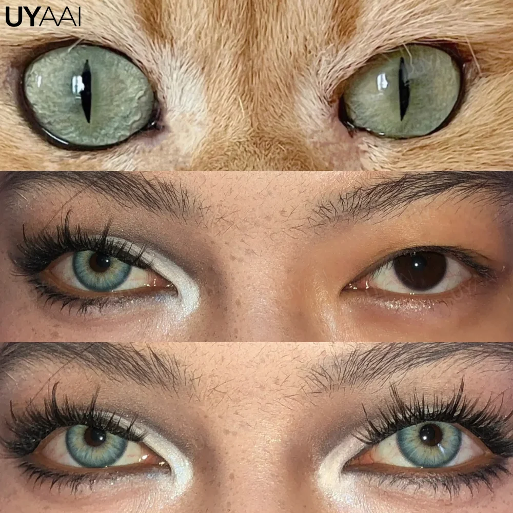 Uyaai Lenti A Contatto Colorate Per Occhi Alunni Di Colore Blu Per Donna Sconto Lenti Di Colore Verde Per Occhi Colore Marrone Naturale Len Grado-image