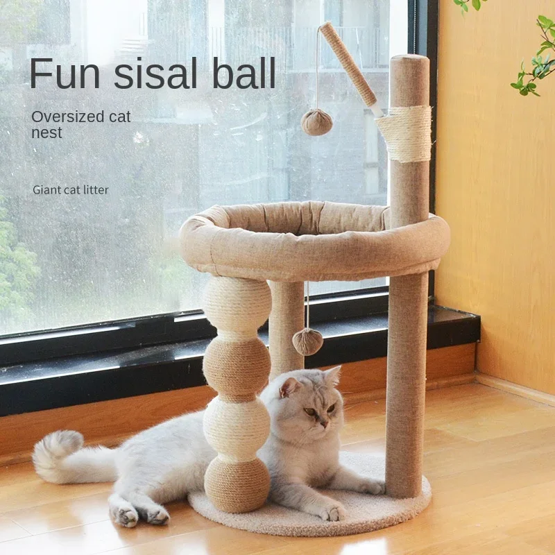 

Cat Tree Cat Climbing Frame Tower Cat Bed Nest Bed Sisal Non-dropping Pet Accessories Toy Pet Furniture