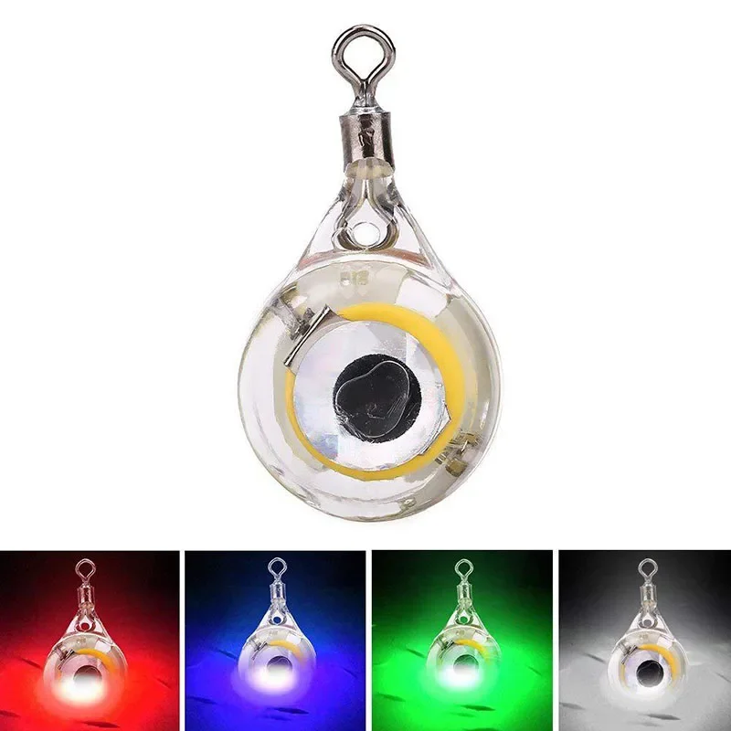 

3pc/lot Mini Fishing Lure Light LED Deep Drop Underwater Eye Shape Fishing Squid Fishing Bait Luminous Lure for Attracting B491