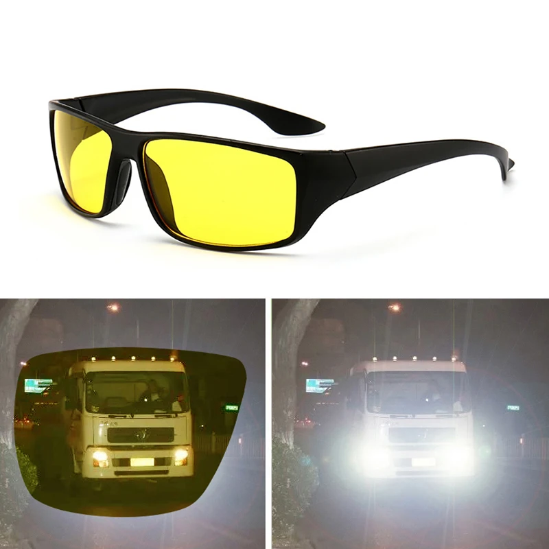 Anti-Glare Night Vision Glasses Driver'S Eyewear UV Protection Polarized Sunglasses Driving Enhanced Light Goggles