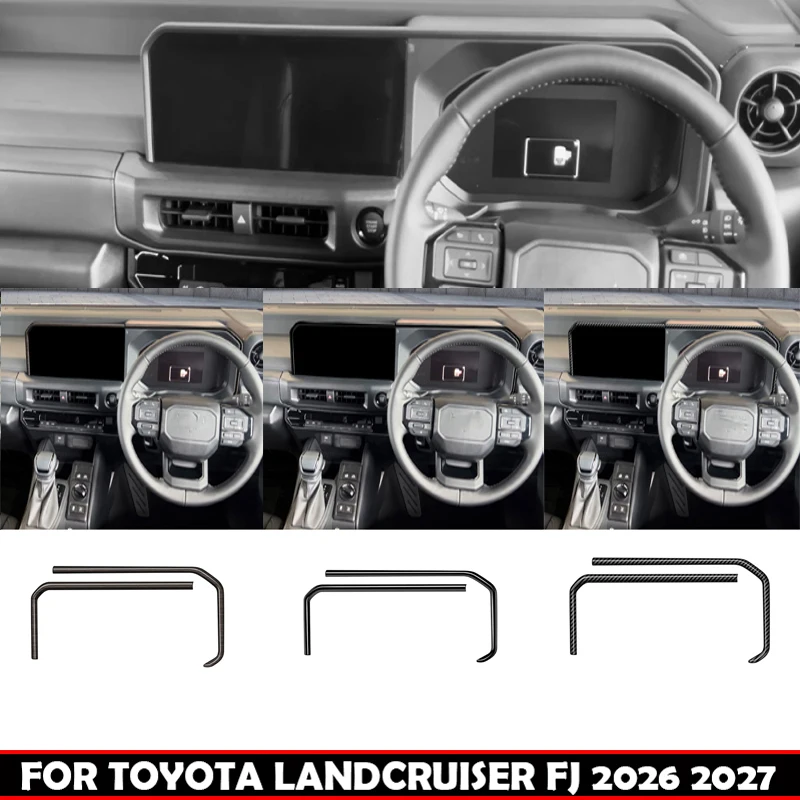 RHD For Toyota Land Cruiser FJ 2026 2027 ABS Center Dashboard Instrument Frame Protective Trim Cover Interior Decorative Sticker