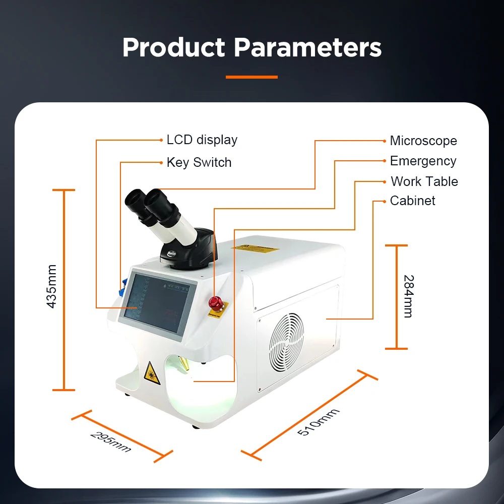 Jewelry Laser Welding Machine Touch Screen Control Jewelry Spot Welding Machine For Gold Silver Ring Chain Denture Laser Welder