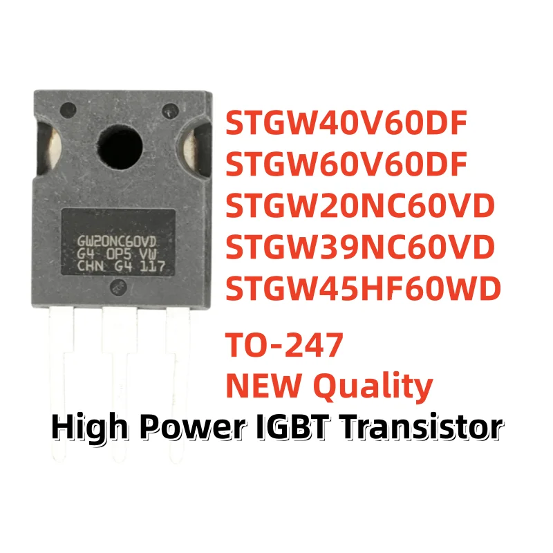 5PCS STGW40V60DF STGW60V60DF STGW20NC60VD STGW39NC60VD STGW45HF60WD GW40V60DF GW60V60DF GW20NC60VD GW39NC60VD GW45HF60WD TO-247