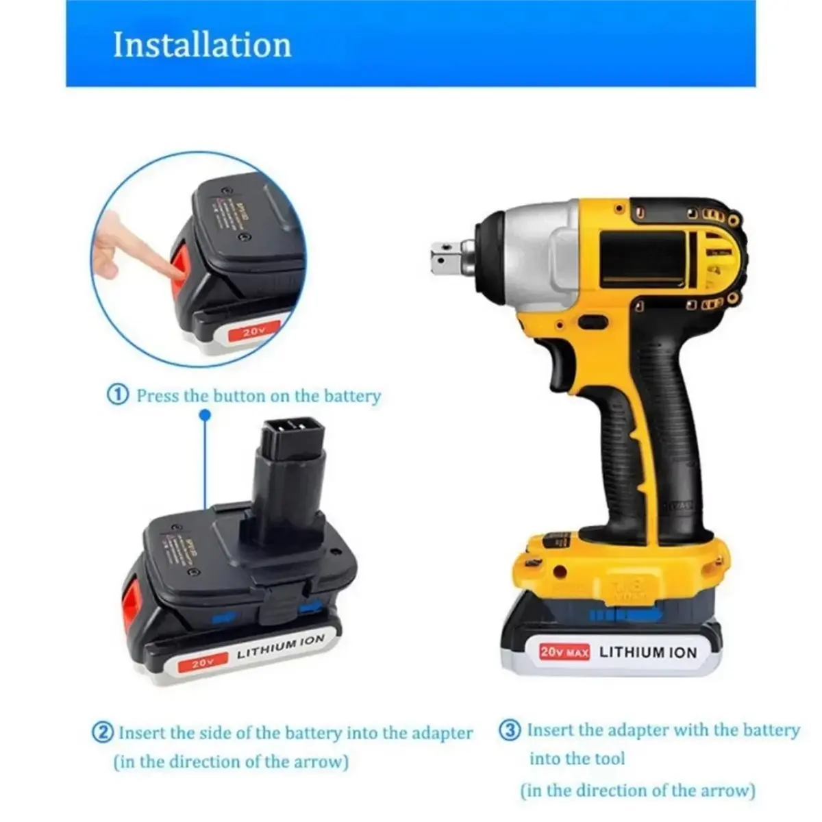 update. BPS18D Battery Adapter for Black Decker Porter Cable Stanley 18V Lithium Battery Convert to for Dewalt 18V NI-CD/NI-MH