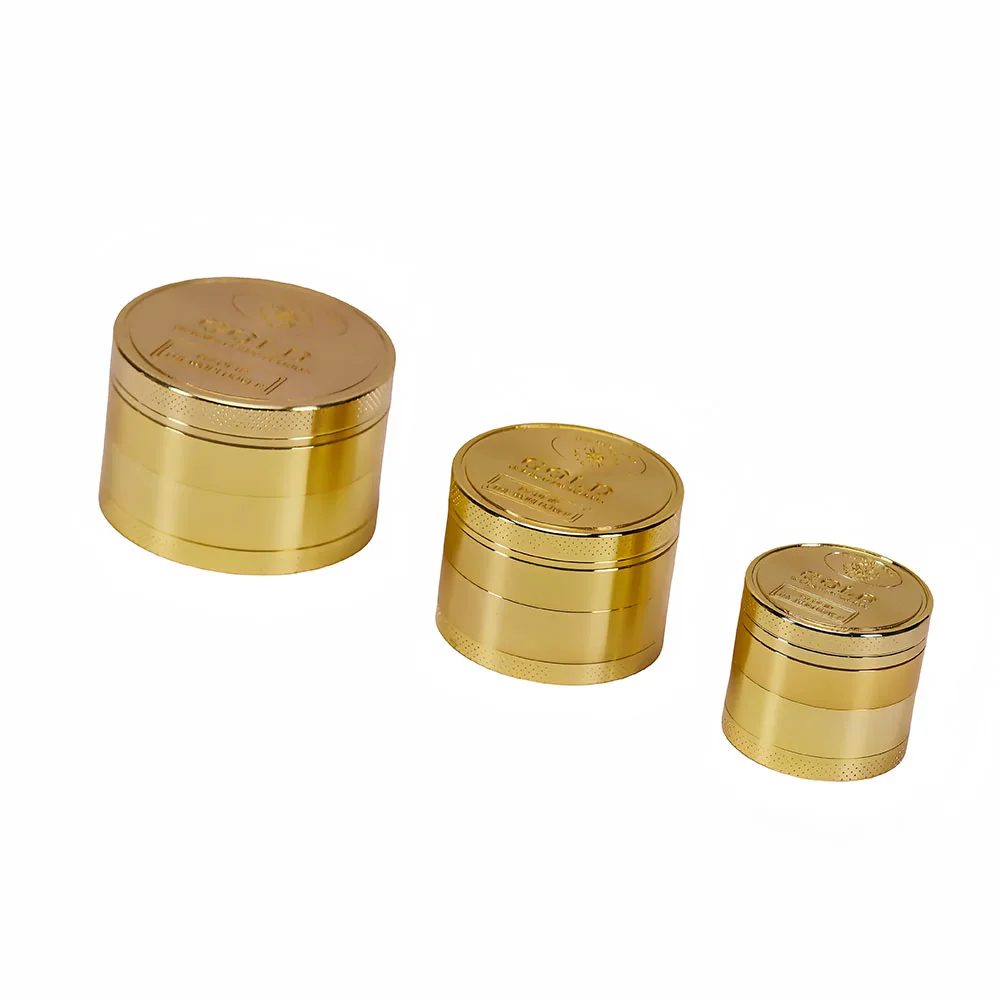 60,50,40 Diameter Three Sizes, Gold Coin Pattern Metal Grinder, Portable Manual Grinder, Strong Teeth Easy to Grind, Easy to Car
