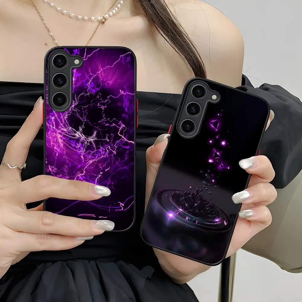 

Luxury Purple Phone Case for Samsung Galaxy S26 S25 S24 S23 S22 S21 Plus FE Ultra Skin Feel Shockproof Cover