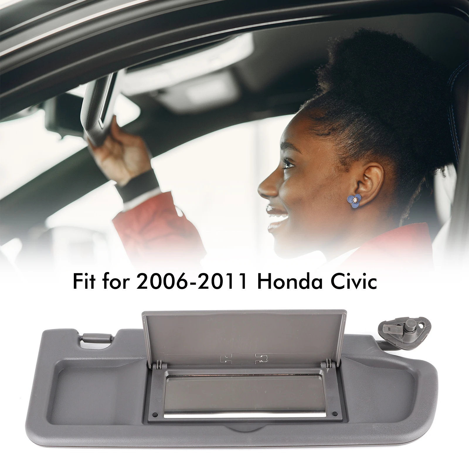 Beige Passenger Right Side Sun Visor 83230-SNA-A01ZB Fit For Honda Civic 2006 2007 - 2011