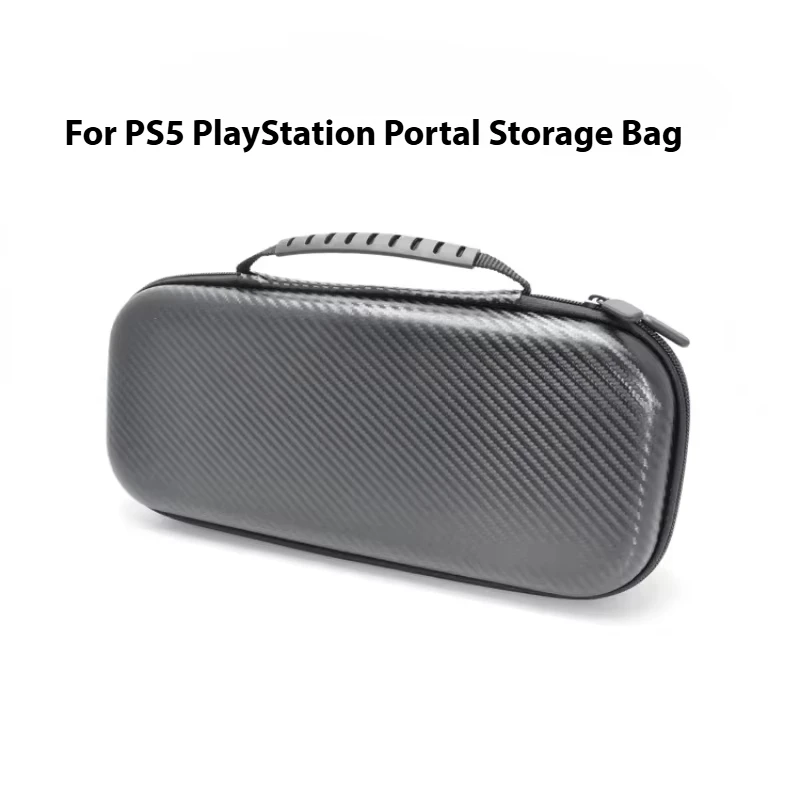 

For PS5 PlayStation Portal Storage Bag Shockproof Protective Travel Case PU Leather Storage Bag for PS5 Portal Handheld Console