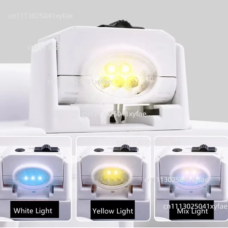 Helmet Style Headband Binocular Loupe 1.5X-11X with LED, Third Hand Magnifying Glass for Embroidery and Welding Repair