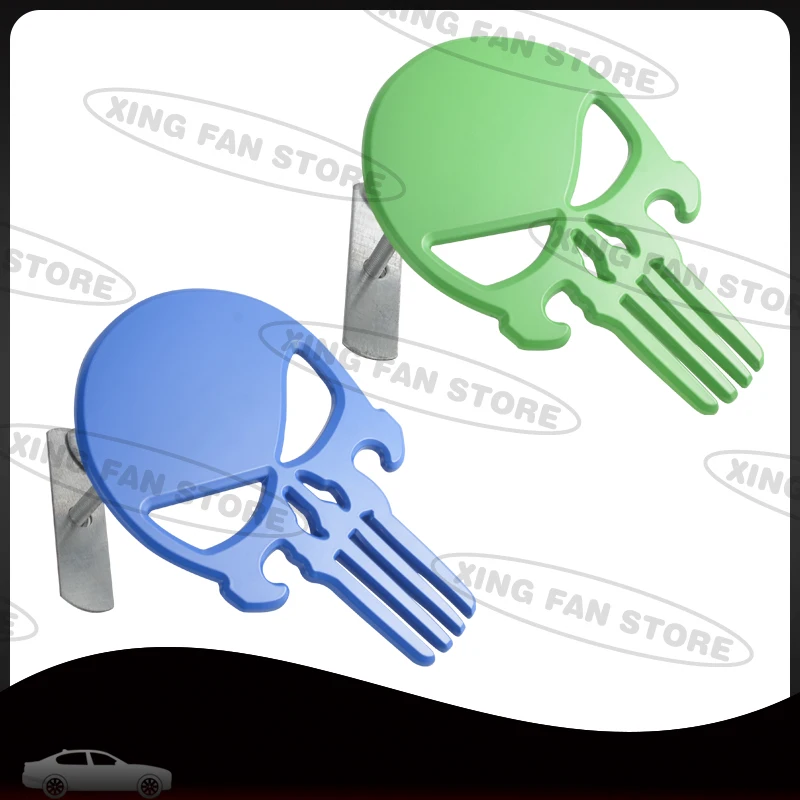 Auto Styling Skull Metal Front Grille Emblem Car Badge Decal Sticker For Jeep Wrangler Rubicon Renegade Patriot Grand Cherokee - view 5