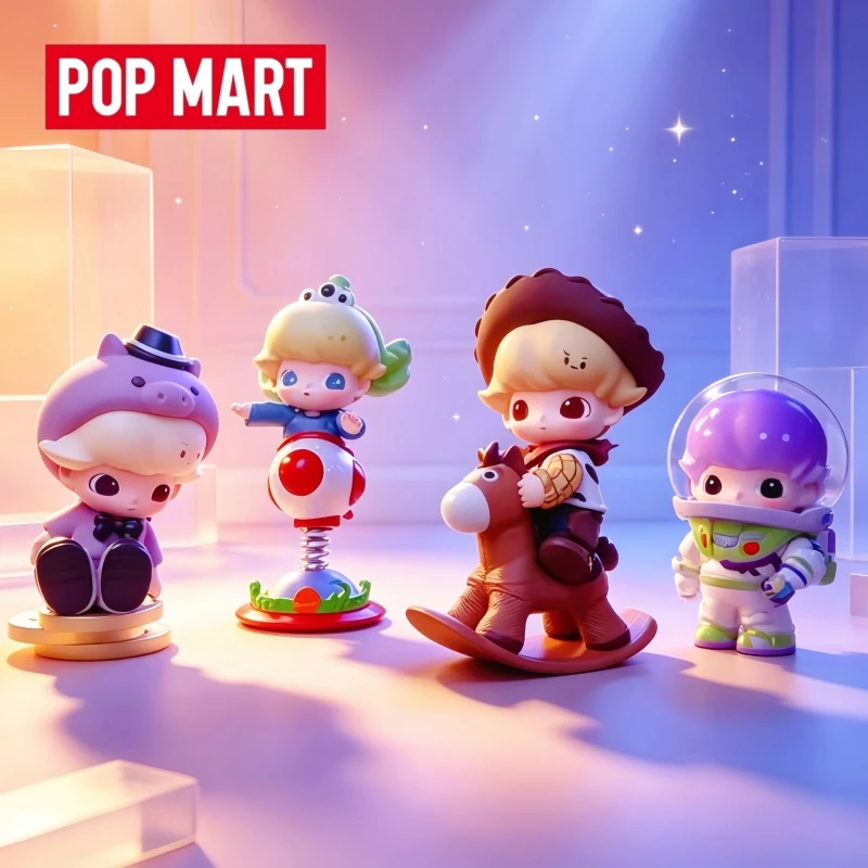 Dimoo Hot Genuine Products Popmart Dimoo World × Pixar Joint Series Figurines Surprise Blind Boxes Collection Decoration Gifts