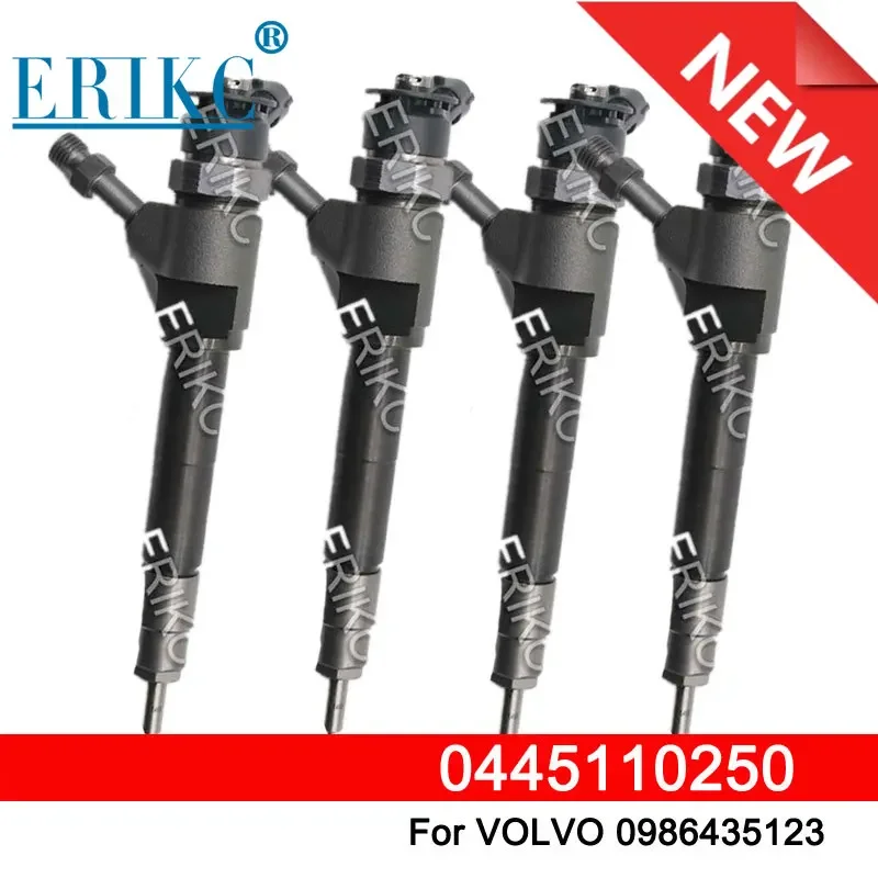 

4PCS 0445110250 Common Rail Diesel Fuel Injector 0 445 110 250 Inyector Sprayer Nozzle 0445 110 250 for Bosch VOLVO