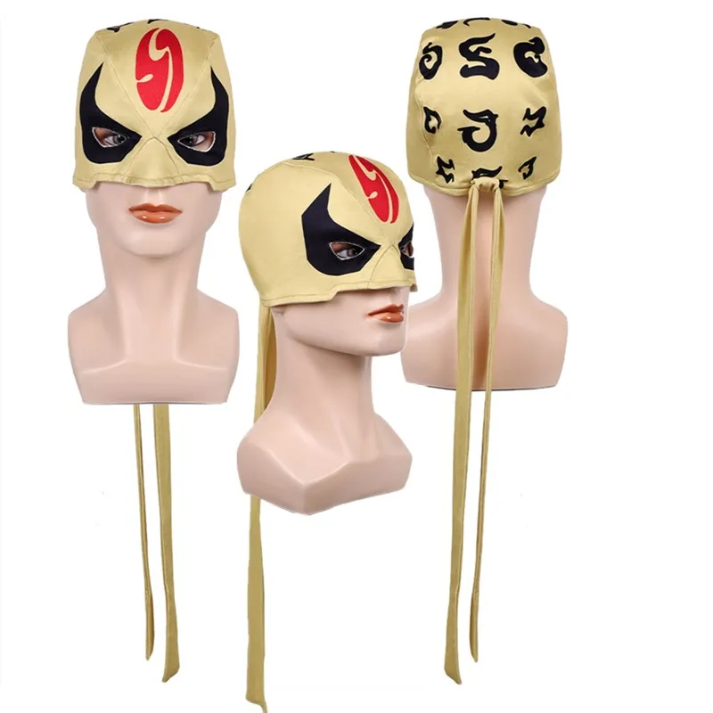 Iron Cosplay Fist Mask Headband Rivals Fantasia  Adult Men Headwear Cap Halloween Carnival Party Costume Accessories Headgear