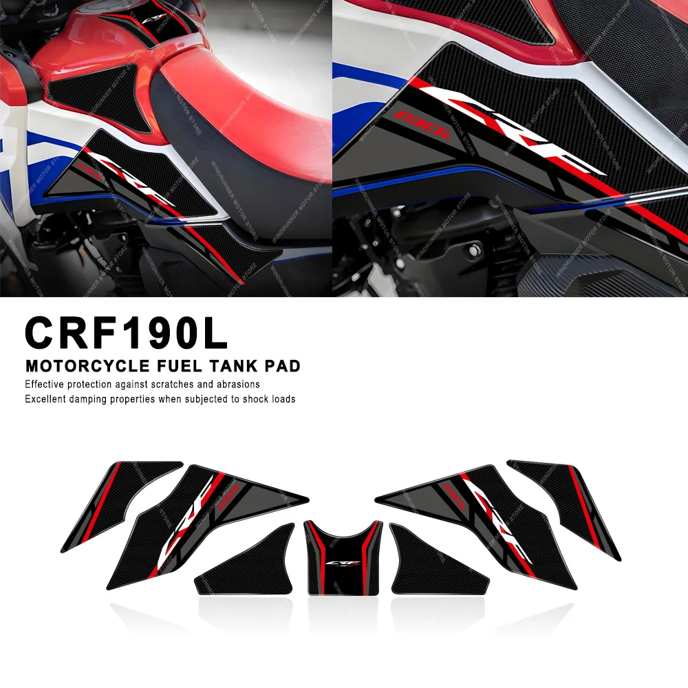 

CRF190L Accessories Motorcycle 3D Gel Epoxy Resin Sticker Tank Pad Protection Kit For Honda CRF190L crf190l 2021