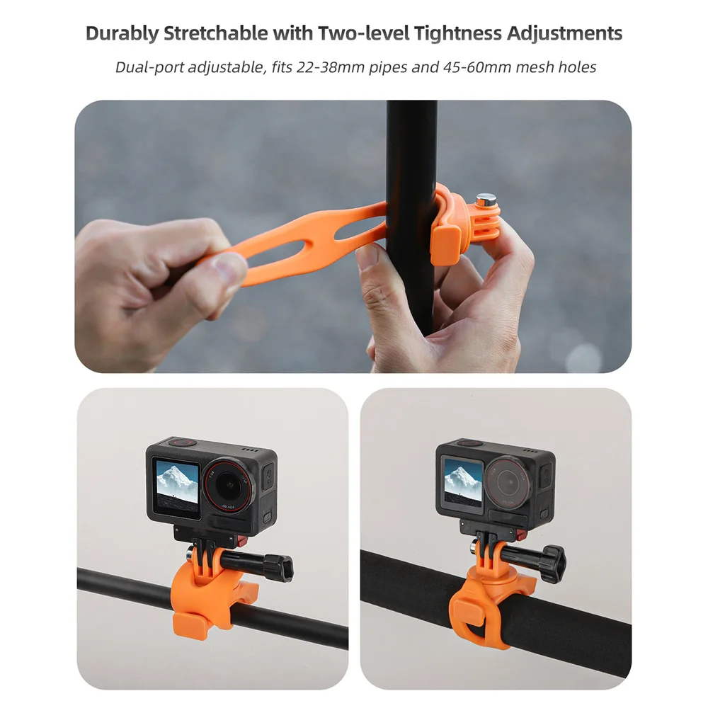 Para série de ação/série insta360/série de bolso câmera esportiva flexível alça fixa suporte acessórios