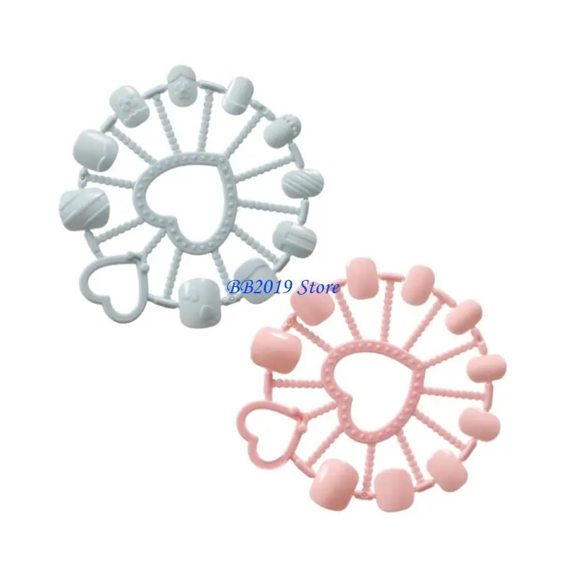 Q0KB Girls DIY Nails Art Set Includes Stickers And File For Creative Beauty Play