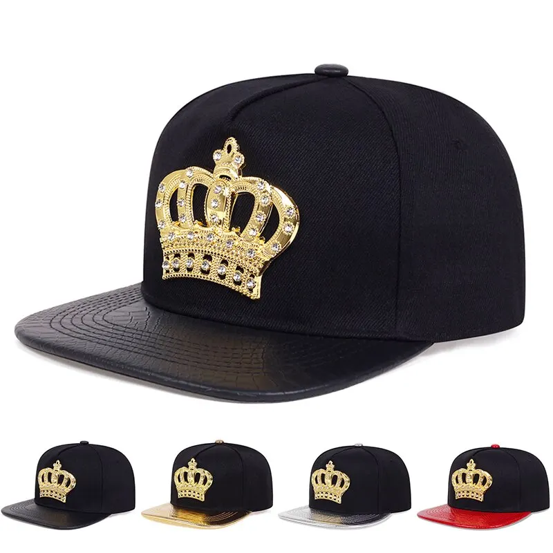 Unisex Crown Emblem Hip-hop Hats Outdoor Adjustable Casual Baseball Caps Sunscreen Hat