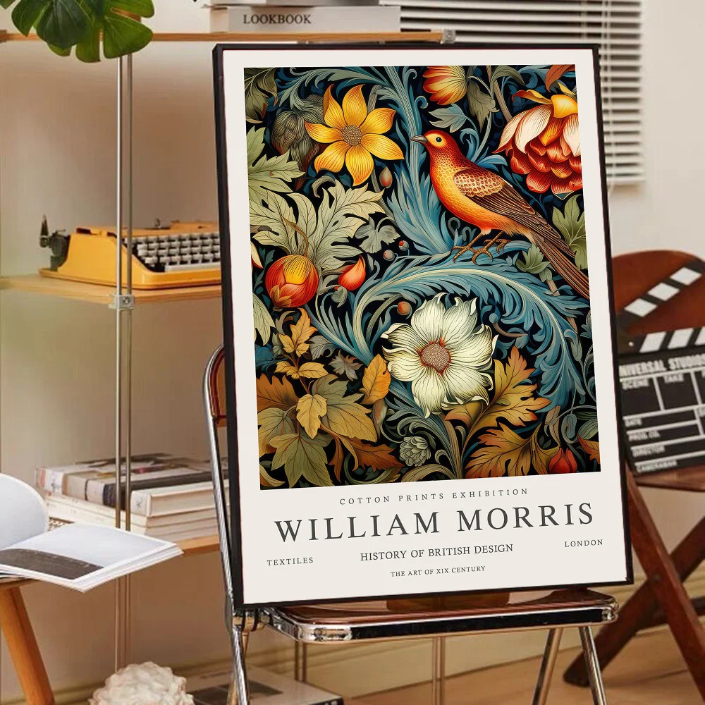 Neutro William Morris Art Poster, Whitepaper Impressões, Arte, Home Decor, Auto-adesivo