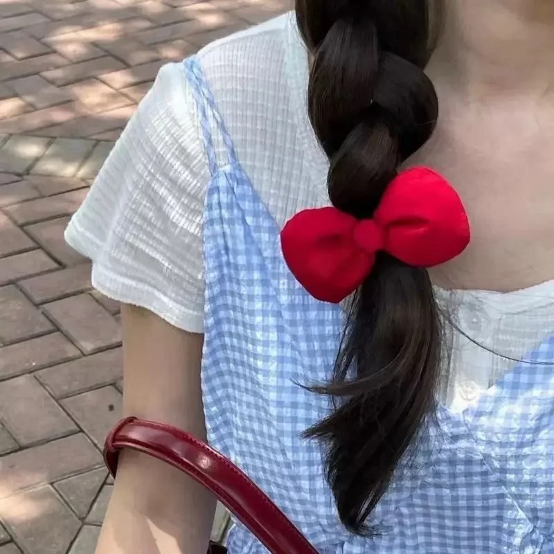 Vielseitige Haarspange mit süßer Schleife für Damen | Süßes Mädchenhaar-Accessoire | Rosa/Rot/Gelb – Detail 7