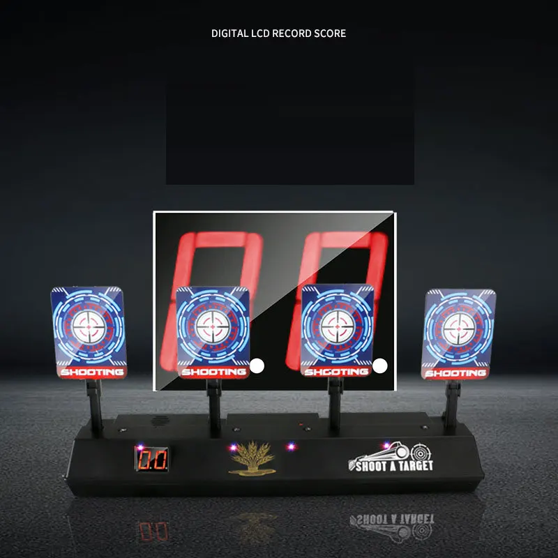 كيو كيو S360 ° الدورية المنقولة الإلكترونية التهديف الهدف العودة التلقائية Dmart لعبة بندقية الهدف اطلاق النار الملحقات #6