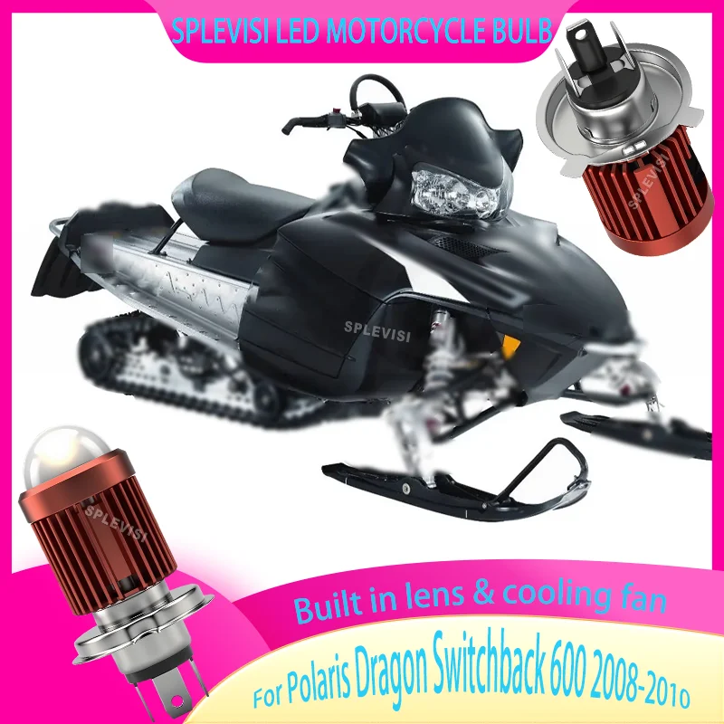 لا ربط، لا يوجد تسجيل: بديل مباشر لمصباح الدراجة H4 LED اللاسلكي الأصلي لمفتاح Polaris Dragon Switchback 600 2008 2009 2010