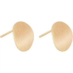 20PCS 18K 골드 도금 서클 디스크 귀걸이 스터드 DIY 쥬얼리에 대 한 후프와 드롭 귀걸이 스터드 결과 12mm 직경 만들기