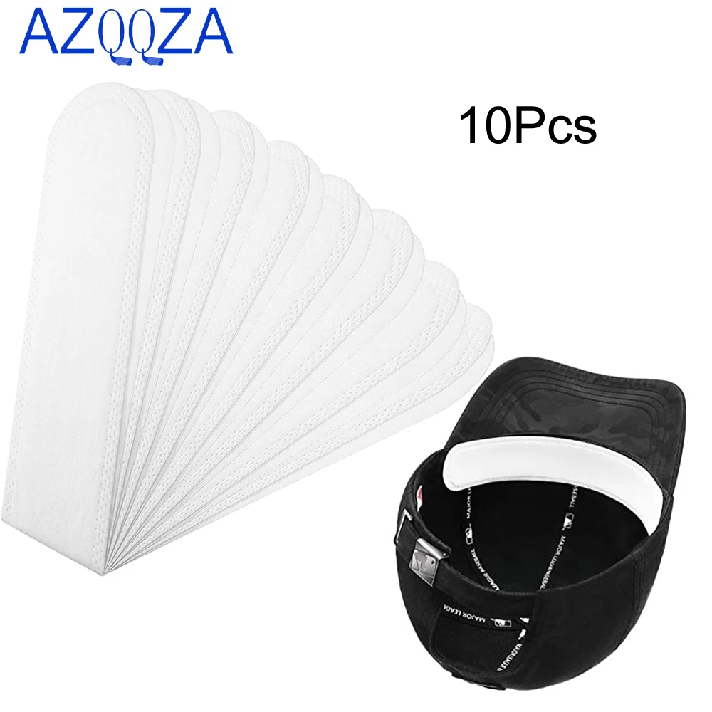 10Pcs Golf Hat Liner Cap Absorbent Sweat Pad for Baseball