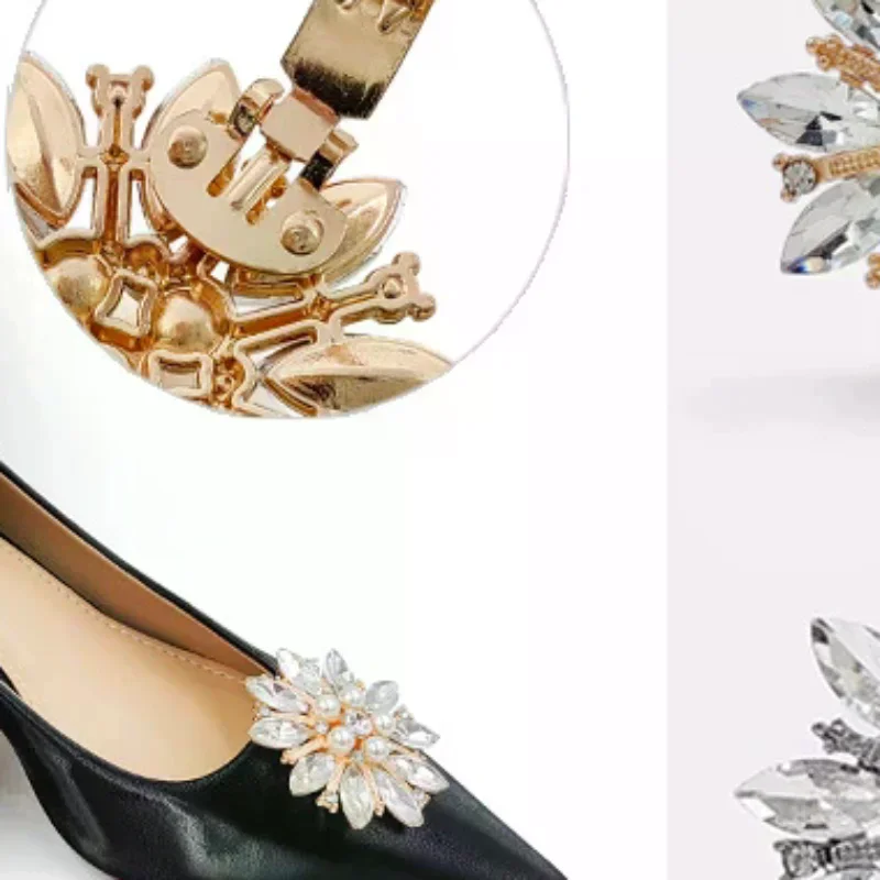 1Pcs Detachable Shiny High Heels Clips  Shoes Decoration For Women Girls Fashion Rhinestones Shoes Buckle Accessories Gifts