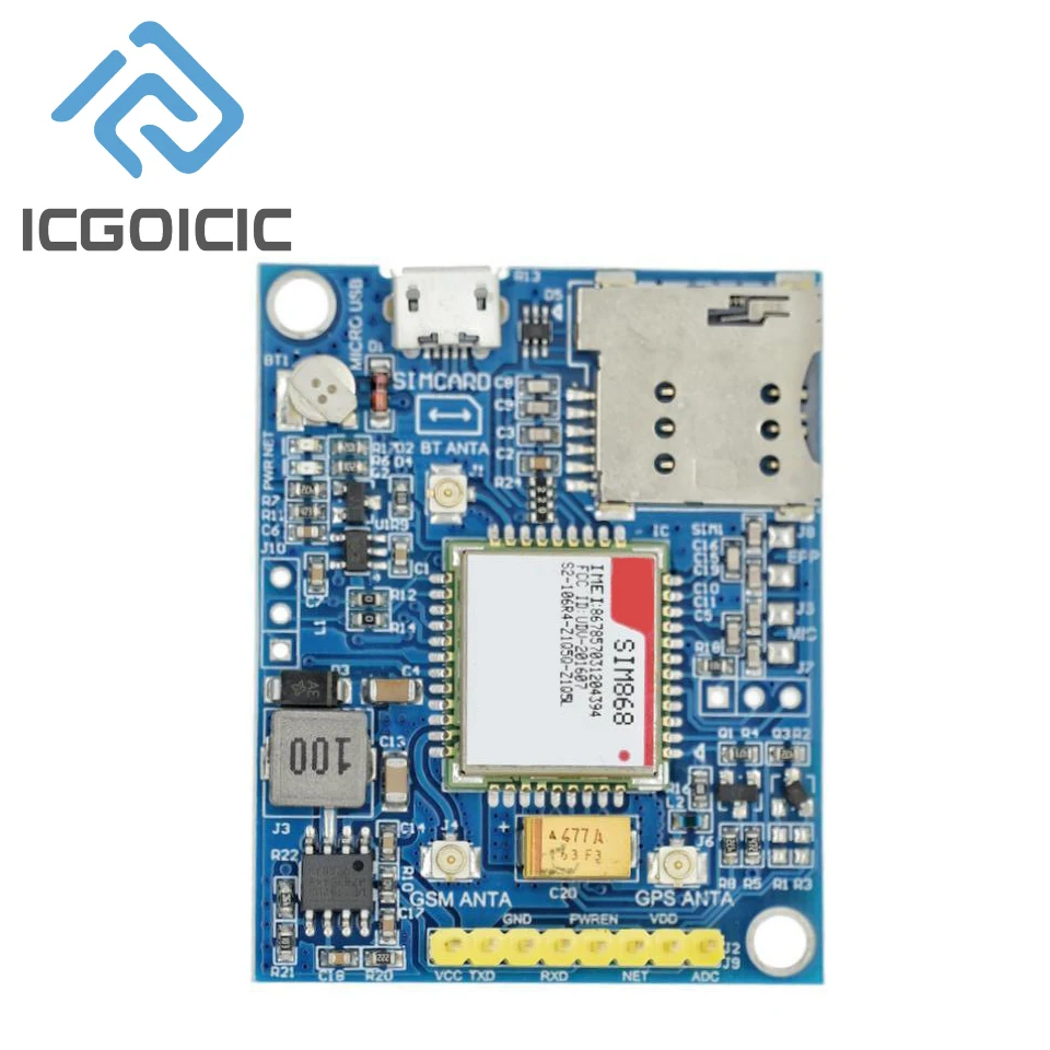 placa-de-desenvolvimento-do-modulo-sim868-gsm-gprs-gps-para-arduino-stm32-raspberry-pi-51-mcu-sim868-comunicacao-de-modo-duplo-e-rastreamento