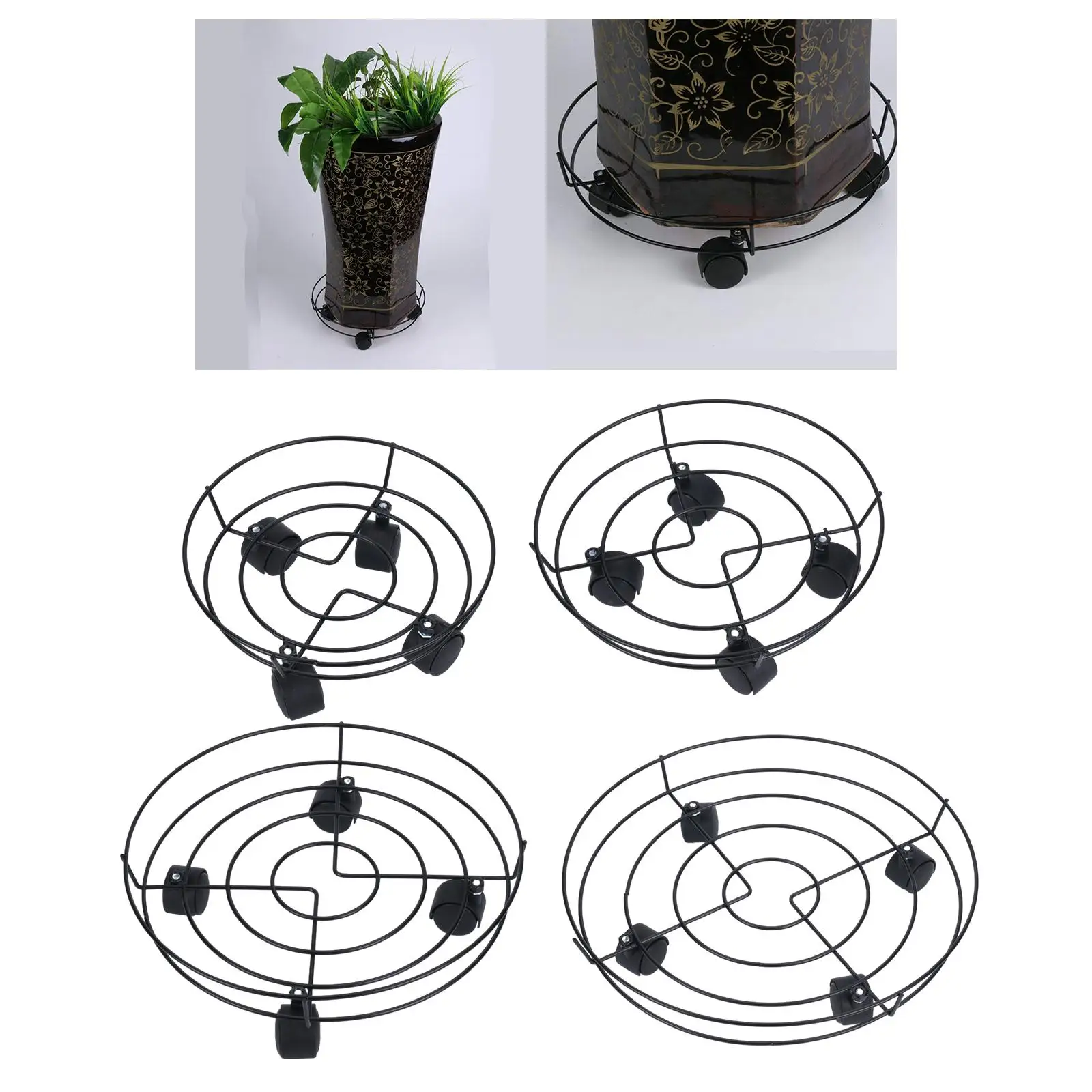 Heavy Duty Plant Stand with Wheels Garden Tools Plant Trolley on Wheels for Large Vases Outdoor Garden Indoor Large Potted Trees