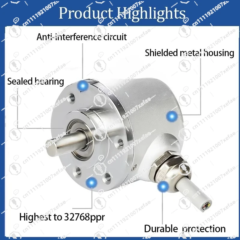 S38 Encoder 100/200/360/400/600/1000P/R DC 5v-24v Incremental Rotary Encoder AB 2 Phase 6mm Shaft