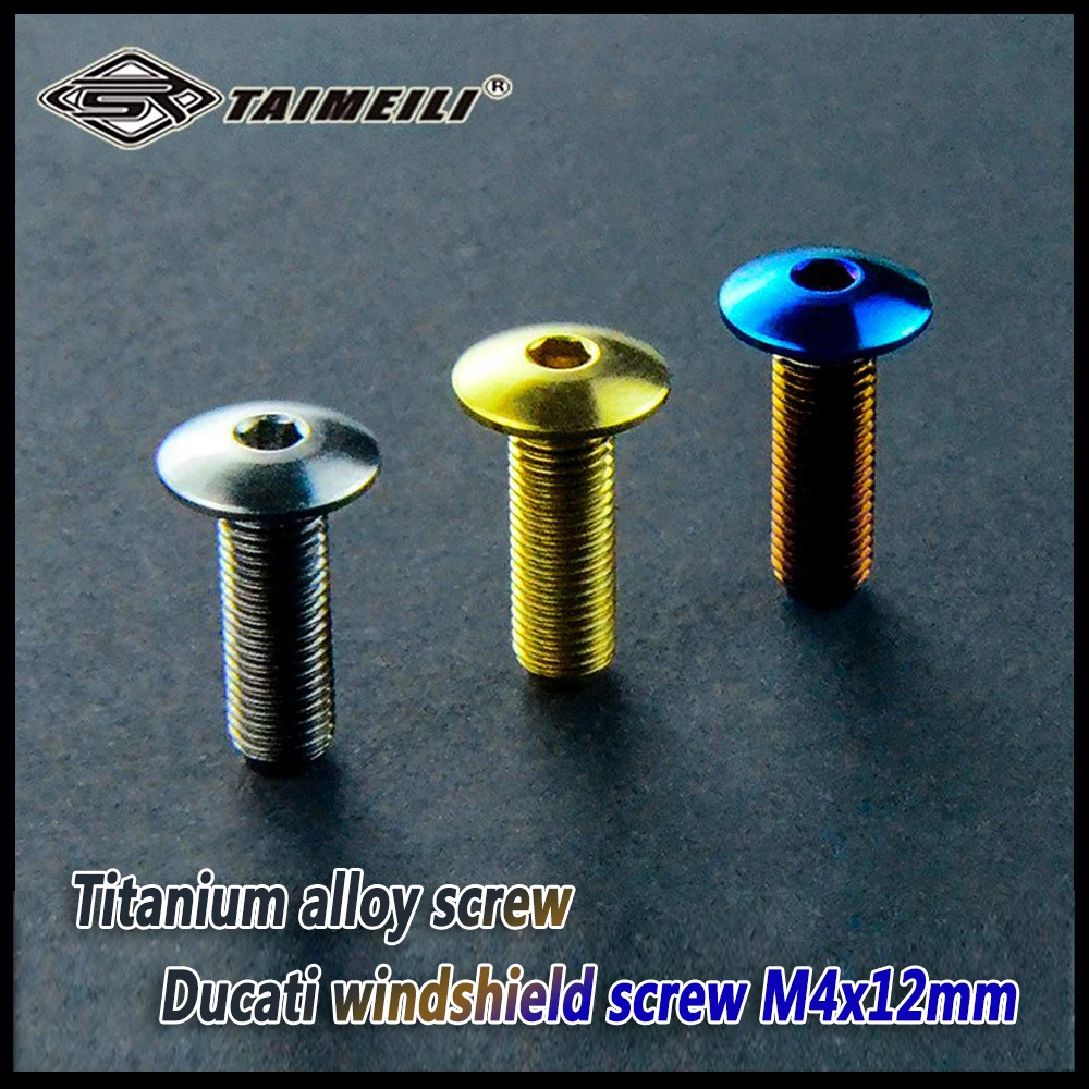TAIMEILI 1pcs Titanium alloy screws suitable for Ducati v4/v2/1199/1299/959 front windshield screws
