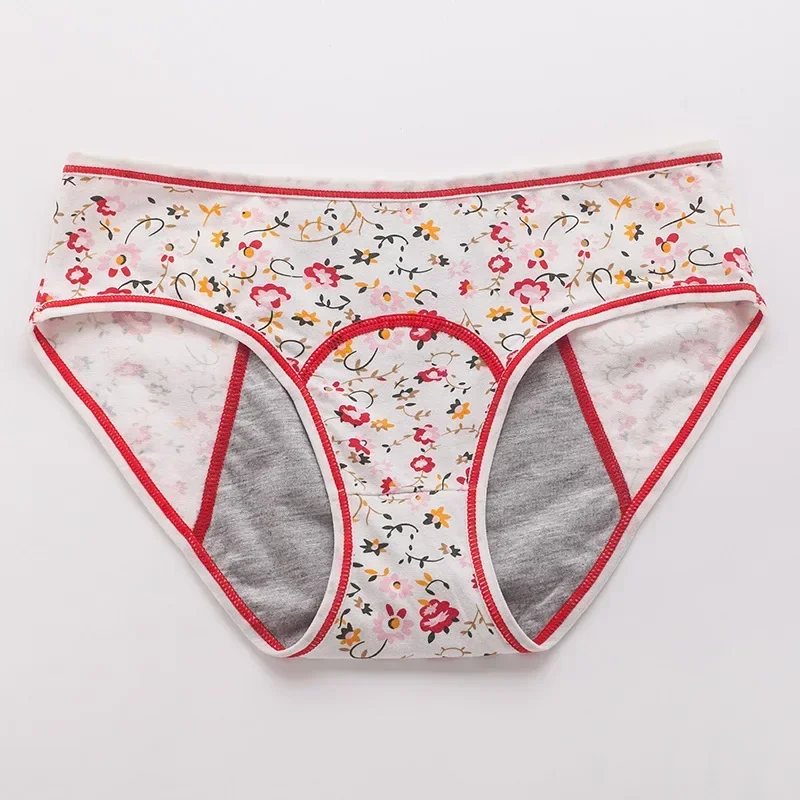 Flower Period Panties For Teenagers Bragas Menstruales Leakproof Cute Menstrual Physiological Underewear Breathable Lingerie