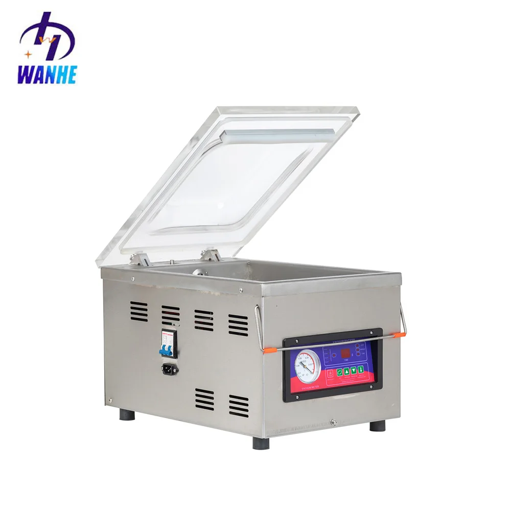 DZ-300/PD semi auto desktop vacuum sealer mini vacuum packaging machine for food rice meat fish