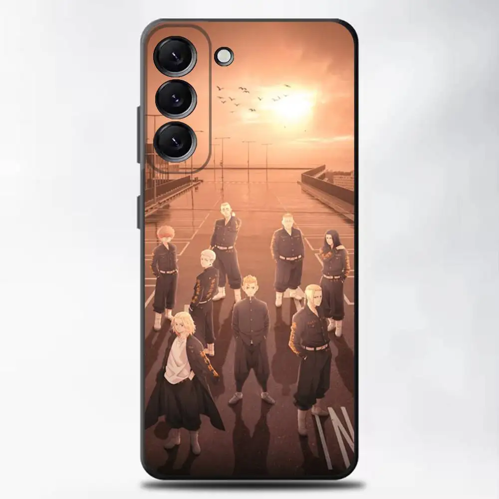 حافظة لهاتف سامسونج جالاكسي A13، A21s، A22، A31، A32، A52، A53، A71، A80، غلاف أسود ناعم