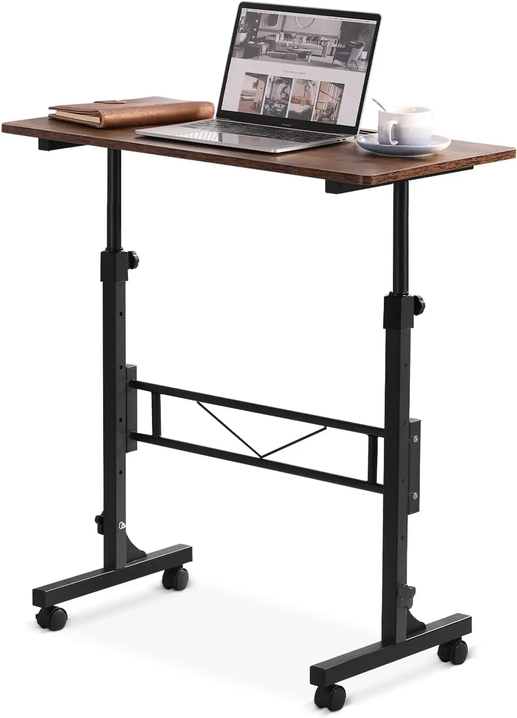 

Adjustable Height Mobile Standing Desk with Wheels, 32 Inch Portable Rolling Desk for Walking Pad Treadmill