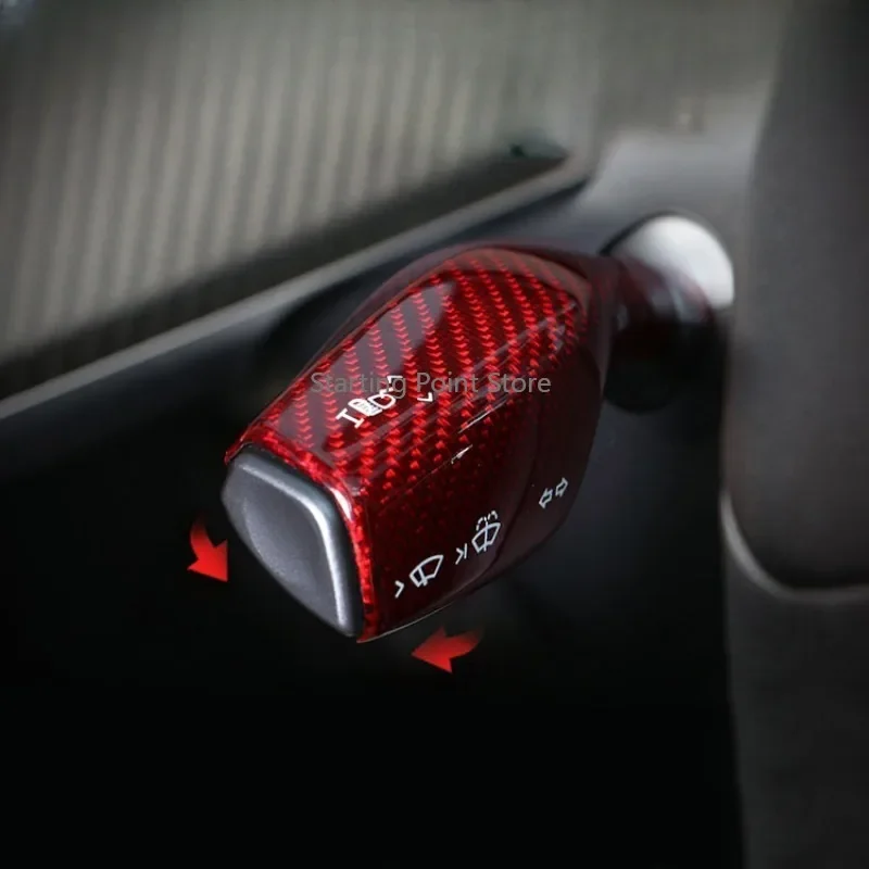

Suitable for Tesla MODEL3/Y true carbon fiber gear lever sleeve and gear stick accessories