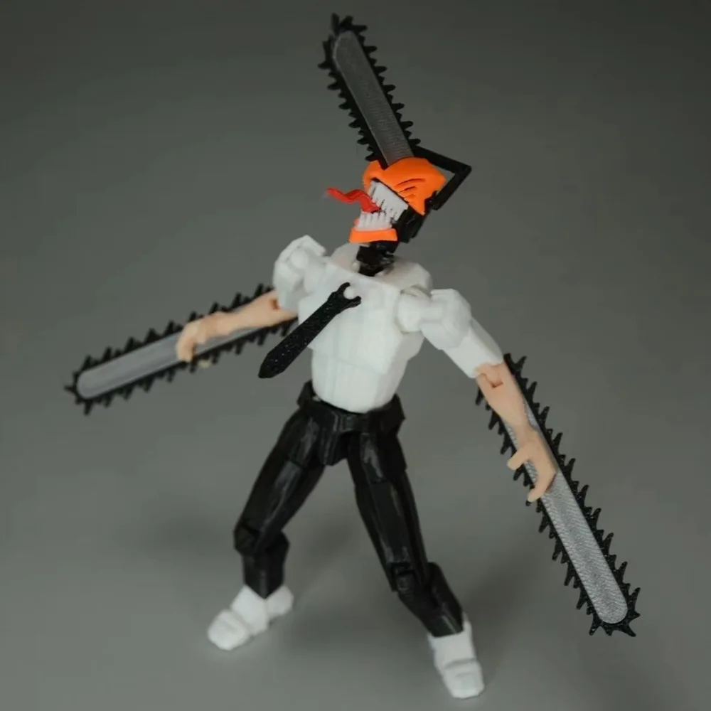 3D Printed Chainsaw Man Anime Multi-Jointed Shapeshift Character Toys Action Figures Mannequin Model Soldiers Ornaments Gifts