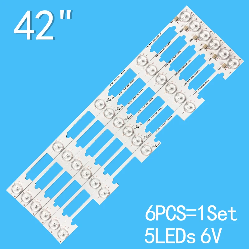 

6pcs/set 375mm LED Backlight 5Lamps strip For Konka LCD TV LED42F3700NF 35018500 35018499 35018501 35018502 high quality